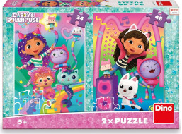 DINO Puzzle Gábinin kúzelný domček: Disco párty 24+48 dielikov