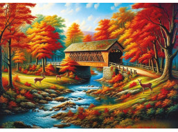 ART PUZZLE Puzzle Most lemovaný stromami 500 dielikov