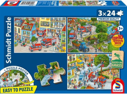 SCHMIDT Puzzle Hasiči 3x24 dielikov