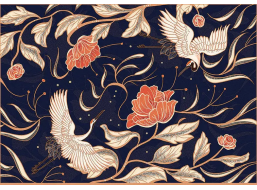 INTERDRUK Puzzle Secret Garden: Žeriavy a kvety 500 dielikov