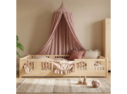 Detská Montessori posteľ z masívu borovice LUNA - 160x80 cm