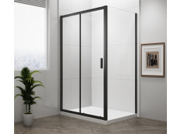 Polysan EASY BLACK obdĺžnikový sprchovací kút 1000x800mm, číre sklo L/P variant EL1015B-02