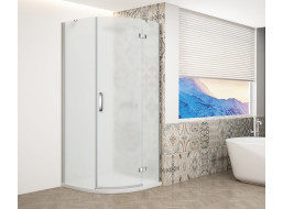 Gelco TRINITY CHROME štvrťkruhový sprchovací kút 900x900mm, matné sklo, pravé GT6590MR-CH