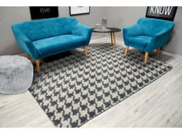 Plyšový koberec 3D Home - Clover - sivý, 140x200 cm