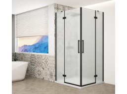 Gelco TRINITY BLACK obdĺžnikový sprchovací kút 1200x1000mm, rohový vstup, matné sklo GT2210-12M-B