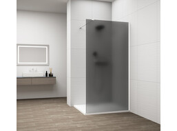 Polysan ESCA WHITE MATT jednodielna sprchová zástena na inštaláciu k stene, dymové matné sklo, 1000 mm ES1410-03