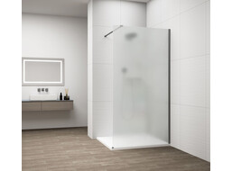 Polysan ESCA GUN METAL jednodielna sprchová zástena na inštaláciu k stene, matné sklo, 1000 mm ES1110-11