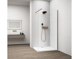 Polysan ESCA COPPER MATT jednodielna sprchová zástena na inštaláciu k stene, sklo číre, 1100 mm ES1011-09