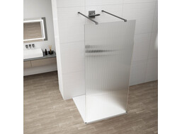 Polysan ESCA GUN METAL jednodielna sprchová zástena do priestoru, sklo Flute, 1100 mm ES1311-12