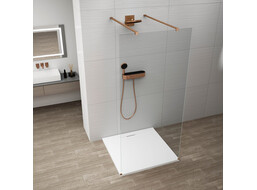 Polysan ESCA COPPER MATT jednodielna sprchová zástena do priestoru, číre sklo, 1100 mm ES1011-10