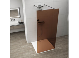 Polysan ESCA GUN METAL jednodielna sprchová zástena do priestoru, sklo Marron, 1300 mm ES1513-12