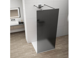 Polysan ESCA GUN METAL jednodielna sprchová zástena do priestoru, dymové matné sklo, 1400 mm ES1414-12