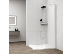 Polysan ESCA CHROME jednodielna sprchová zástena na inštaláciu k stene, sklo číre, 600 mm ES1060-01