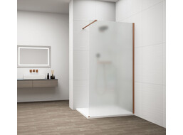 Polysan ESCA COPPER MATT jednodielna sprchová zástena na inštaláciu k stene, matné sklo, 800 mm ES1180-09