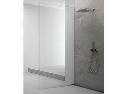 Polysan ARCHITEX sada na uchytenie skla podlaha-stena so spádovou lištou, 1615x2105mm, ľavá, leštený hliník AX2116L