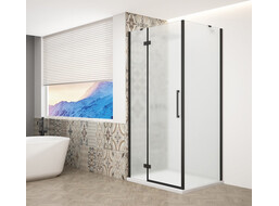 Gelco TRINITY BLACK obdĺžnikový sprchovací kút 1100x800mm, matné sklo, ľavé GT5680-11ML-B