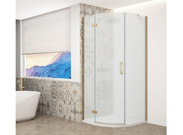 Gelco TRINITY GOLD MATT štvrťkruhový sprchovací kút 900x900mm, matné sklo, ľavé GT6590ML-G