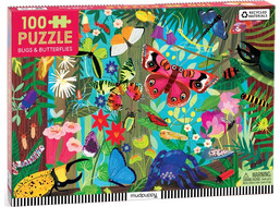 Mudpuppy Puzzle Motýle a hmyz 100 dielikov
