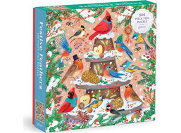 Galison Fóliové puzzle Zimné vtáky 500 dielikov