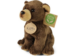 Rappa Plyšový medveď hnedý sediaci 15 cm ECO-FRIENDLY