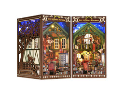 2Kids Toys 3D skladačka Zarážka na knihy Miniatúra domčeka Úrad pre záležitosti mačiek