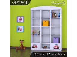 Detský úložný regál AUTÍČKO - TYP 18 - VYSOKÝ