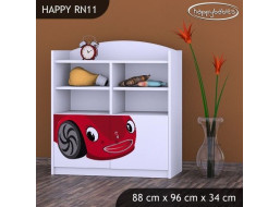 Detský úložný regál RED CAR - TYP 11 - NÍZKY