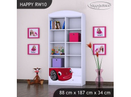 Detský úložný regál RED CAR - TYP 10 - VYSOKÝ