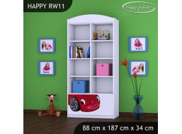 Detský úložný regál RED CAR - TYP 11 - VYSOKÝ