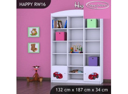 Detský úložný regál RED CAR - TYP 16 - VYSOKÝ