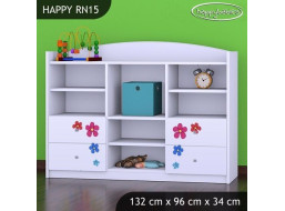 Detský úložný regál DELFÍN - TYP 15 - NÍZKY