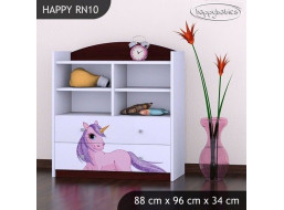 Detský úložný regál Jednorožec - TYP 10 - NÍZKY