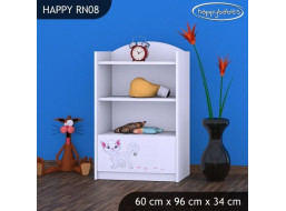 Detský úložný regál MAČIČKA - TYP 8 - NÍZKY
