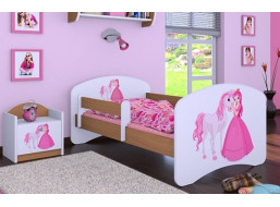 Detská posteľ bez šuplíku 160x80cm PRINCEZNA A KONÍK