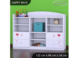 Detský úložný regál MACKO S BALONKY - TYP 15 - NÍZKY