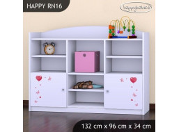 Detský úložný regál MACKO S BALONKY - TYP 16 - NÍZKY