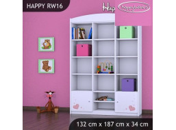 Detský úložný regál MACKO so srdiečkom - TYP 16 - VYSOKÝ