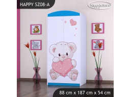Detská skriňa MACKO SO SRDIEČKOM - TYP 8B