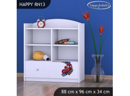 Detský úložný regál MAŠINKA - TYP 13 - NÍZKY