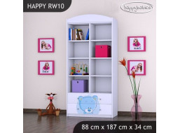 Detský úložný regál MODRÝ MACKO - TYP 10 - VYSOKÝ