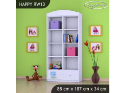 Detský úložný regál MODRÝ MACKO - TYP 13 - VYSOKÝ