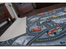 Detský koberec CARS ŠEDÝ