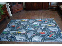 Detský koberec CARS ŠEDÝ