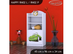 Detský úložný regál ZELENÉ AUTO - TYP 2 - NÍZKY