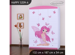 Detská skriňa VÍLA A MOTÝLCI - TYP 9