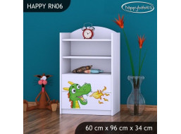Detský úložný regál ZELENÝ DRAK - TYP 6 - NÍZKY