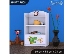 Detský úložný regál ZELENÝ DRAK - TYP 8 - NÍZKY