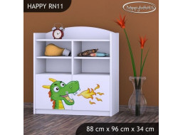 Detský úložný regál ZELENÝ DRAK - TYP 11 - NÍZKY