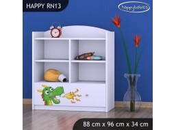 Detský úložný regál ZELENÝ DRAK - TYP 13 - NÍZKY