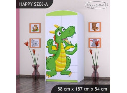 Detská skriňa ZELENÝ DRAK - TYP 6A